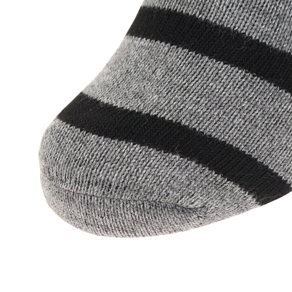 ノーブランド（NO BRAND）（メンズ）ヒートクロス 二重編み 2足組ソックス ボーダー 25.0～27.0cm 894NN2OK0403 GRY