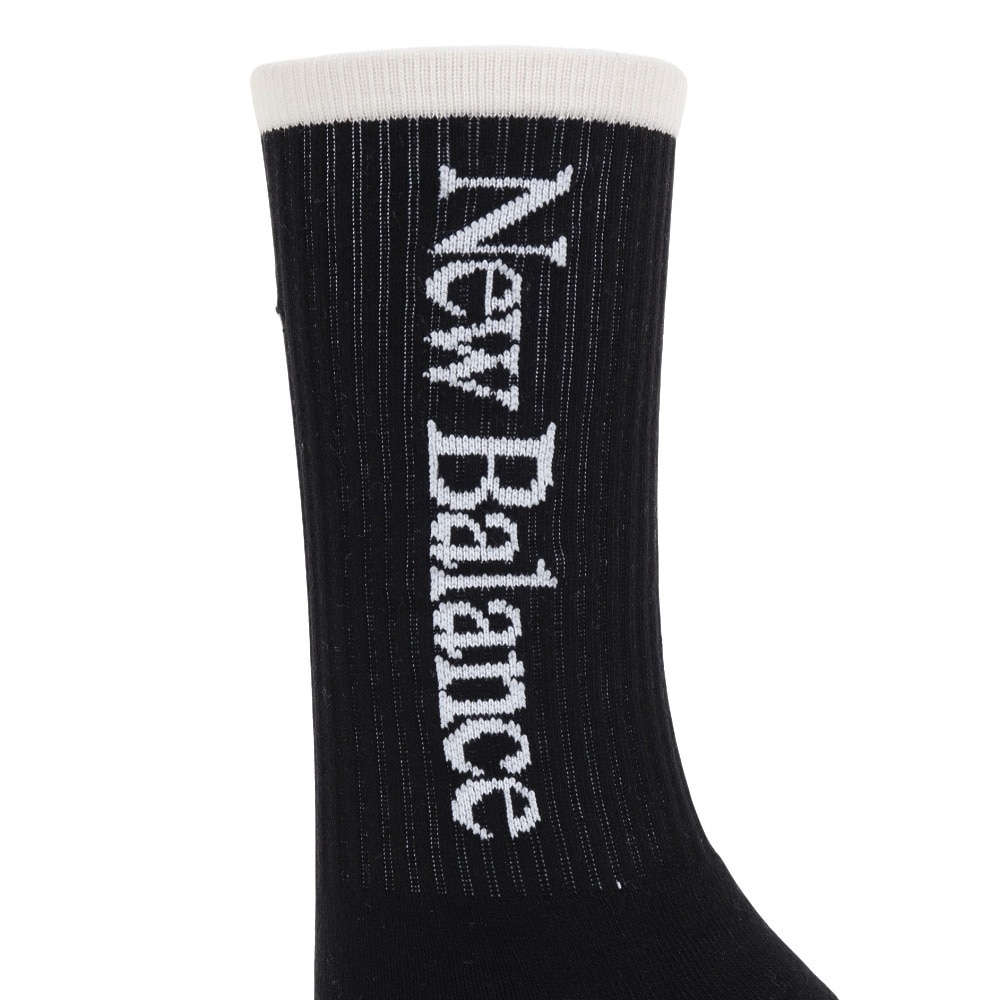 ニューバランス（new balance）（メンズ、レディース）リニアロゴ ミッドカフ 2Pソックス 2足組 LAS33162AS1