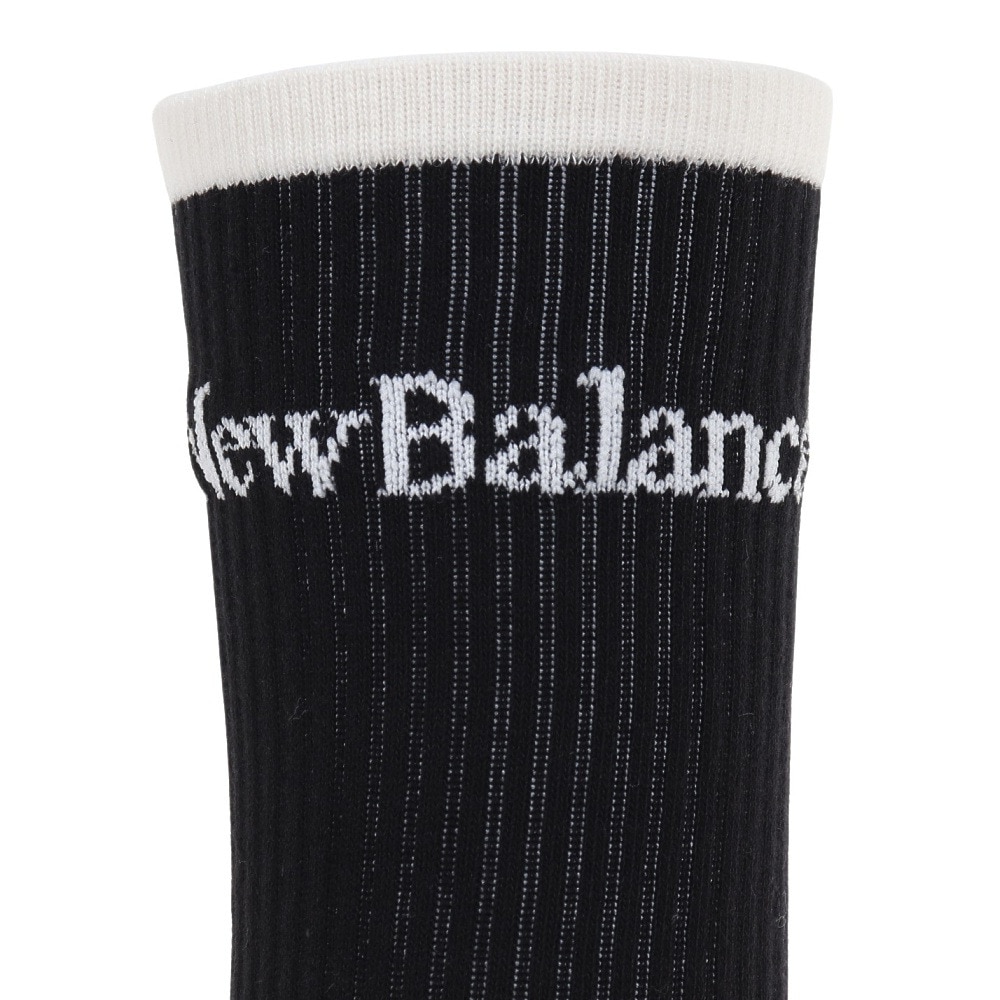 ニューバランス（new balance）（メンズ、レディース）リニアロゴ ミッドカフ 2Pソックス 2足組 LAS33162AS1