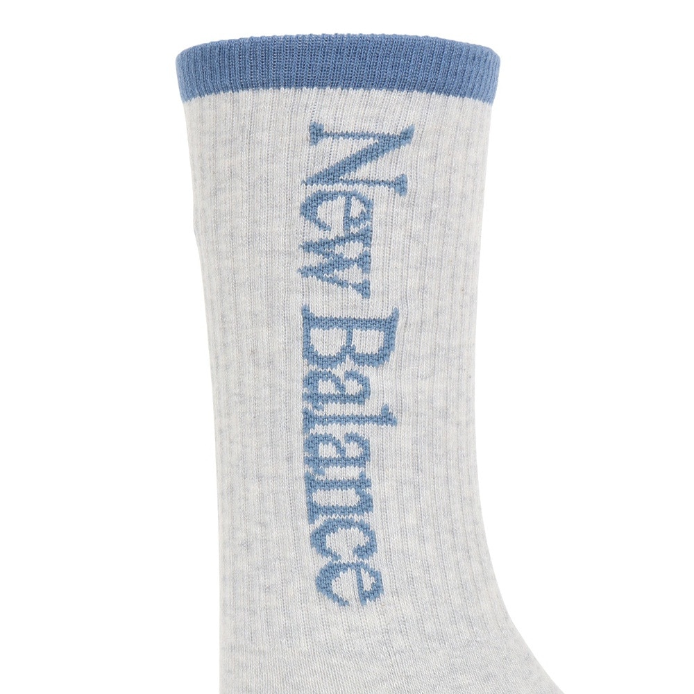 ニューバランス（new balance）（メンズ、レディース）リニアロゴ ミッドカフ 2Pソックス 2足組 LAS33162AS2