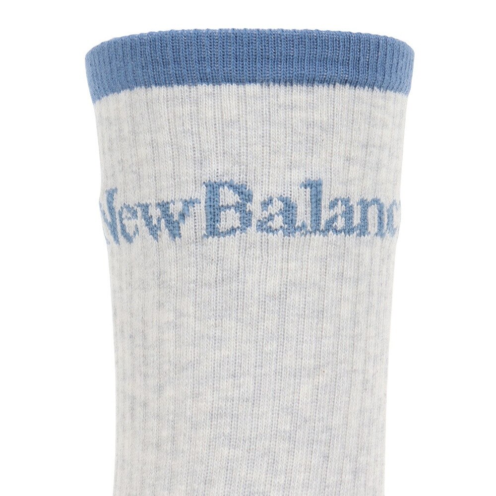 ニューバランス（new balance）（メンズ、レディース）リニアロゴ ミッドカフ 2Pソックス 2足組 LAS33162AS2