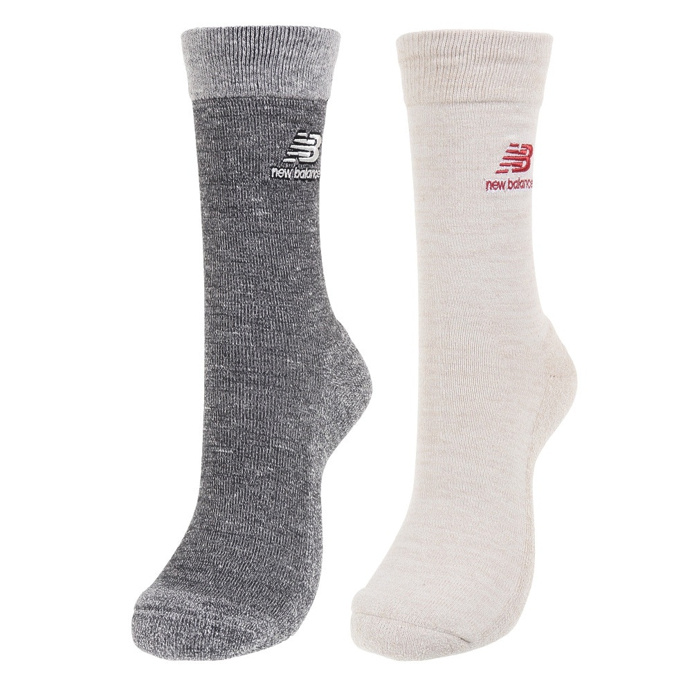 ニューバランス（new balance）（メンズ、レディース）スラブヤーン ミッドカフ 2Pソックス 2足組 LAS33562AS1