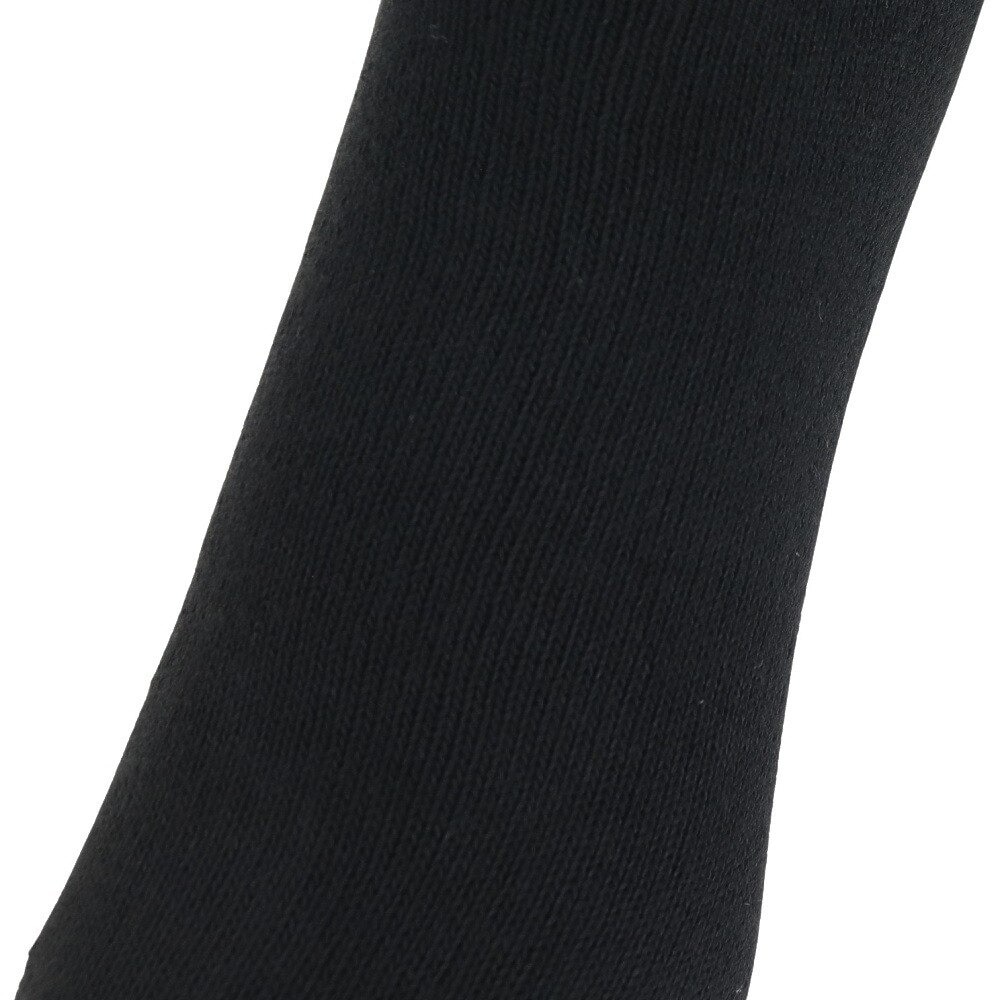 クー（Coo.）（メンズ）あったか二重編み クルー ソックス 2足組 894Q3OK0254 BLK