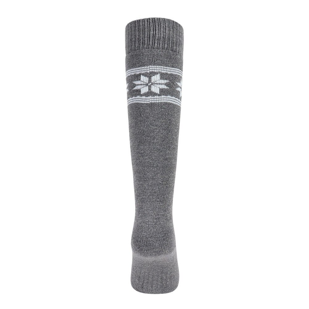 エアボーン（ARBN）（メンズ）ヒートクロス クルーソックス 雪 GRY/CGY 2足組 AB43AC1606 GRY25 防寒