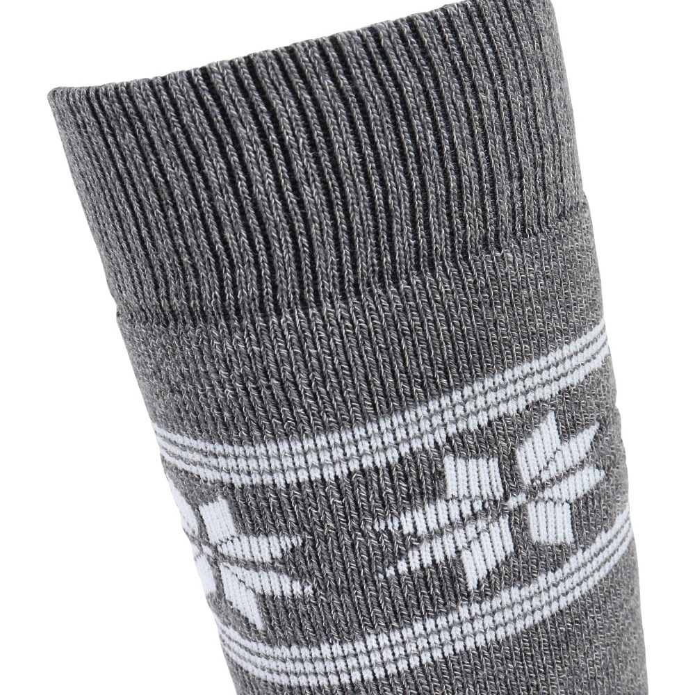 エアボーン（ARBN）（メンズ）ヒートクロス クルーソックス 雪 GRY/CGY 2足組 AB43AC1606 GRY25 防寒