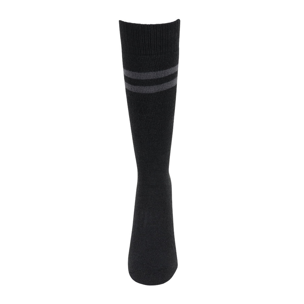 エアボーン（ARBN）（メンズ）ヒートクロス クルーソックス ライン GRY/BLK 2足組 AB43AC1609 GRY25 防寒