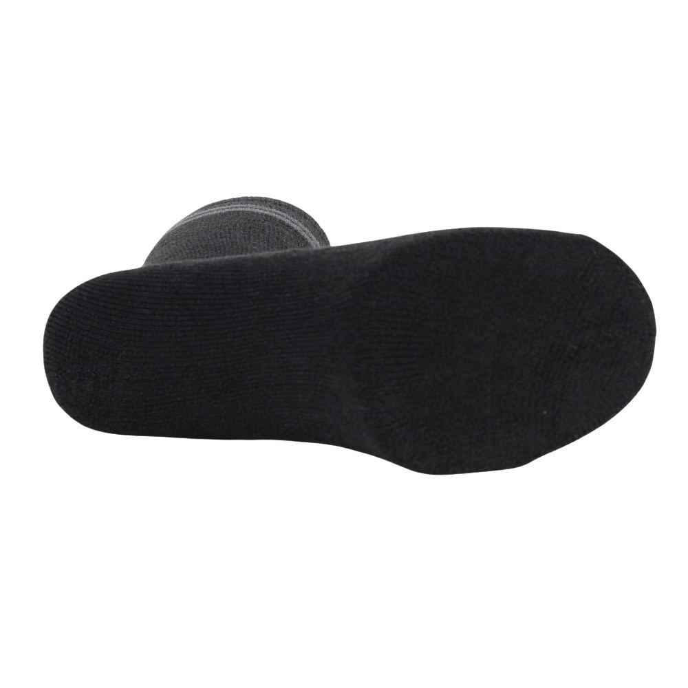 エアボーン（ARBN）（メンズ）ヒートクロス クルーソックス ライン GRY/BLK 2足組 AB43AC1609 GRY25 防寒