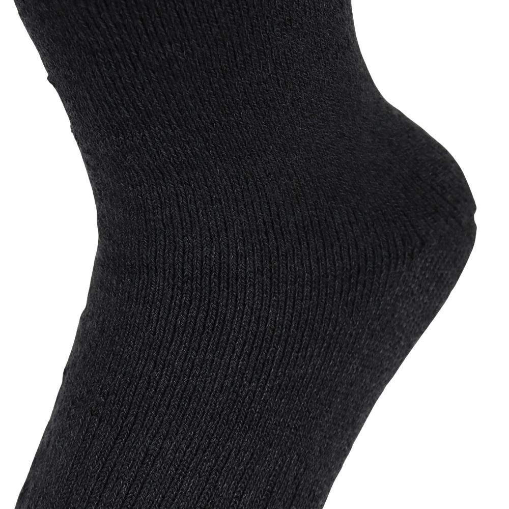 エアボーン（ARBN）（メンズ）ヒートクロス クルーソックス ライン GRY/BLK 2足組 AB43AC1609 GRY25 防寒
