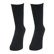 (メンズ)3層構造クルーソックス 2足組 894Q3OK0302 BLK 黒 25cm