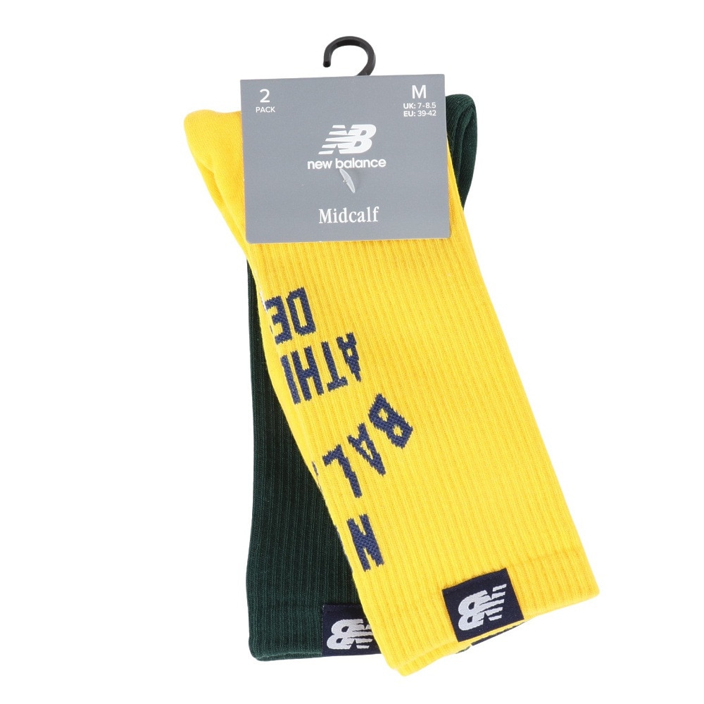 ニューバランス（new balance）（メンズ）ミッドカフ 2足組 ソックス LAS42262AS3