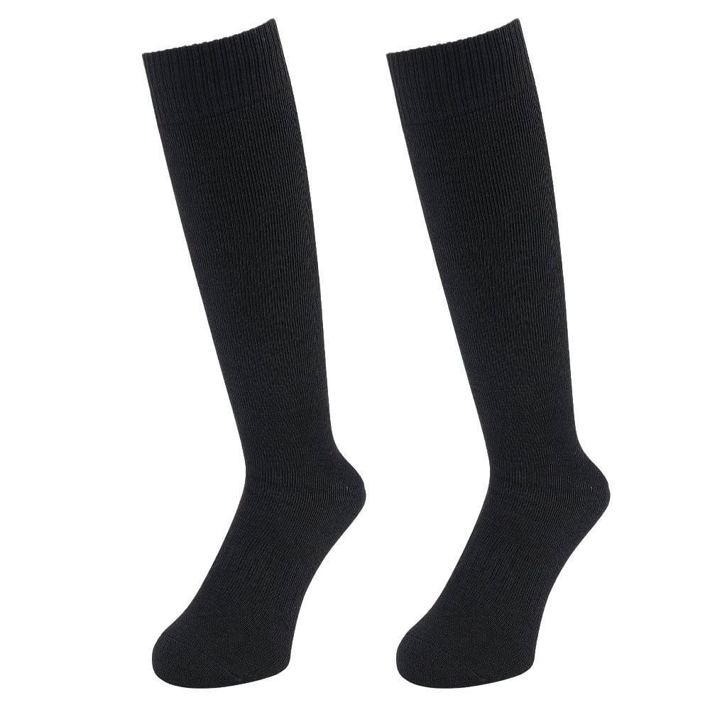 クー（Coo.）（メンズ）ヒートクロス クルーソックス 2足組 894Q4GSA0019 BLK25 25-28cm 抗菌防臭 黒