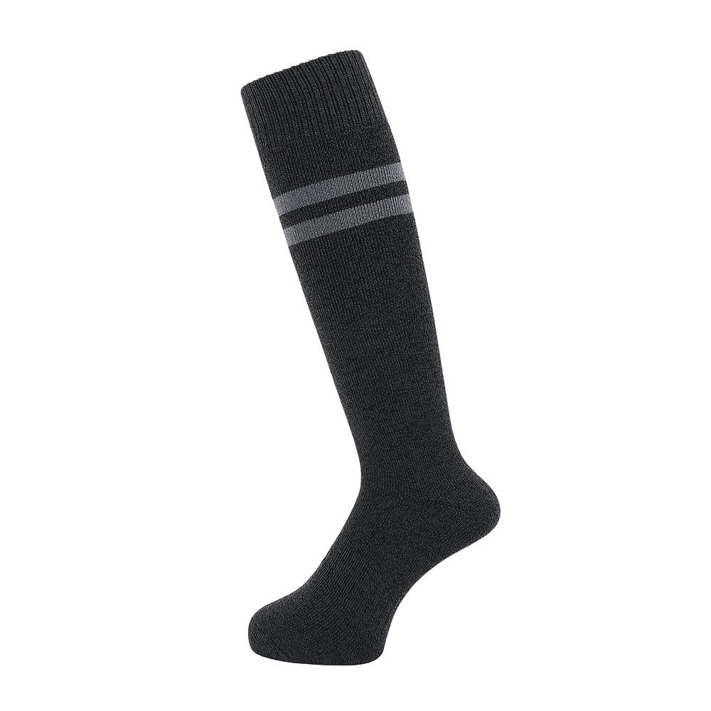 クー（Coo.）（メンズ）ヒートクロス クルーソックス 2足組 GRYBLKライン 894Q4GSA0021 GRY25 25-28cm 抗菌防臭