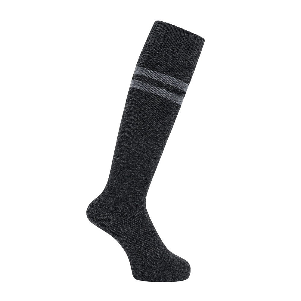 クー（Coo.）（メンズ）ヒートクロス クルーソックス 2足組 GRYBLKライン 894Q4GSA0021 GRY25 25-28cm 抗菌防臭