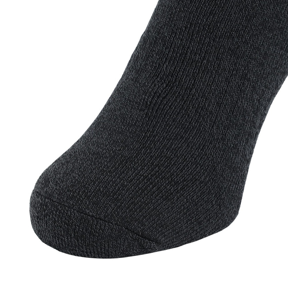 クー（Coo.）（メンズ）ヒートクロス クルーソックス 2足組 GRYBLKライン 894Q4GSA0021 GRY25 25-28cm 抗菌防臭