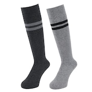 (メンズ)ヒートクロス クルーソックス 2足組 GRYBLKライン 894Q4GSA0021 GRY25 25-28cm 抗菌防臭