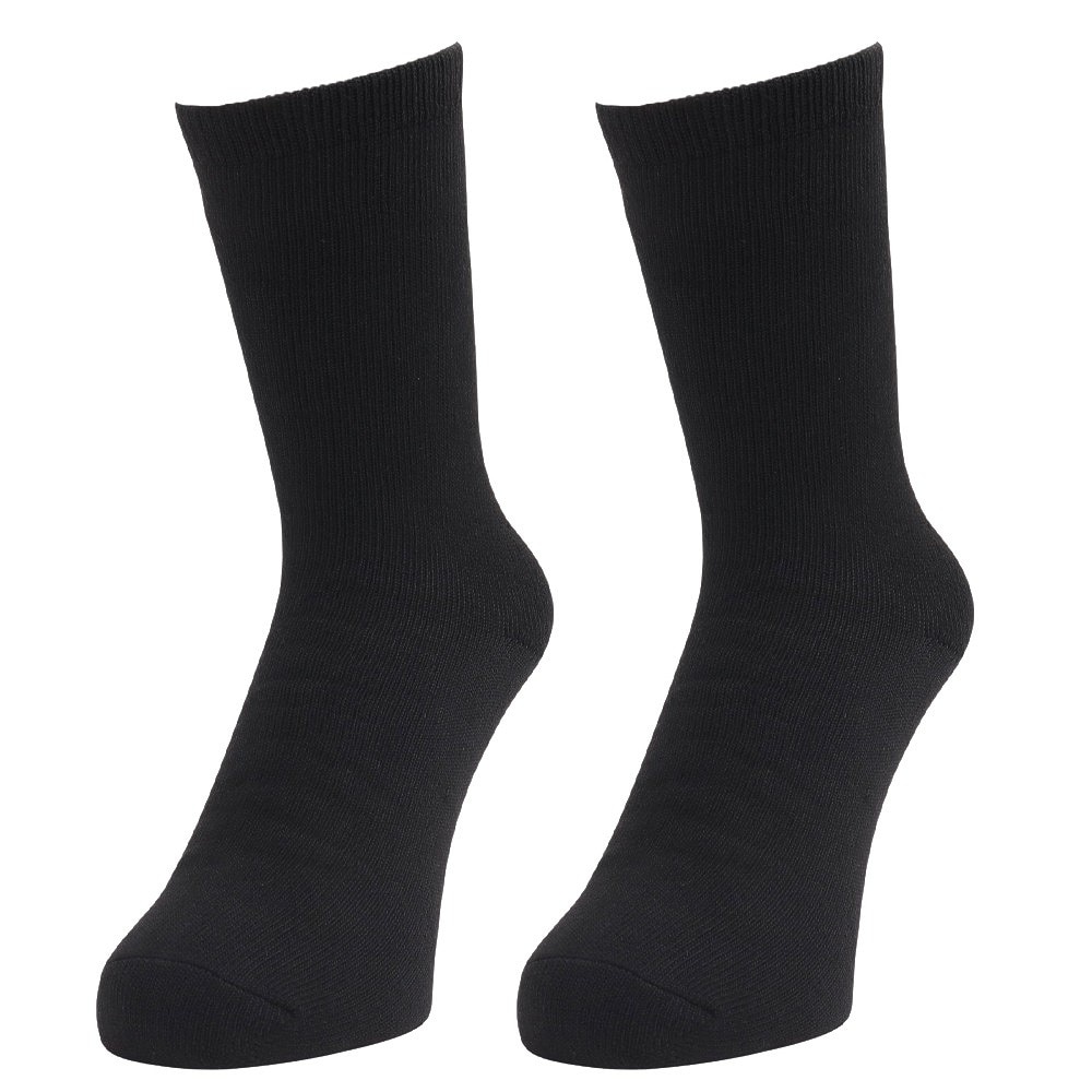 クー（Coo.）（メンズ）3層 クルー丈 ソックス 2足組 BLK 894Q4GSA0088 BLK 吸湿 発熱