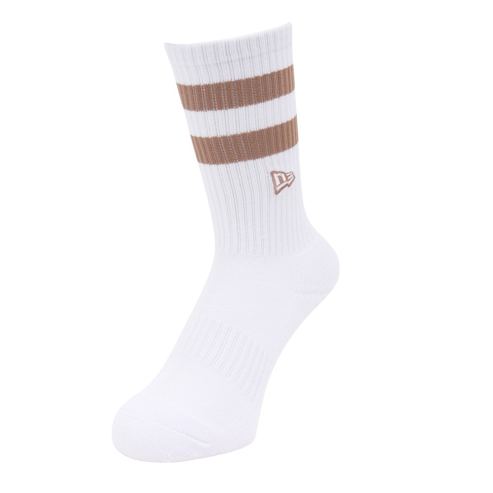 ニューエラ（NEW ERA）（メンズ）ソックス クルー 2ペア ライン フラッグロゴ エンブロイダリー 14518184