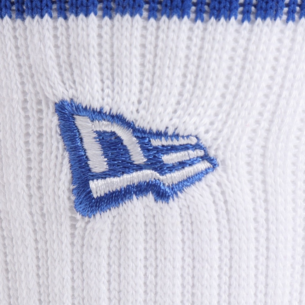 ニューエラ（NEW ERA）（メンズ、レディース）ソックス クルー丈 2足組 ライン フラッグロゴ エンブロイダリー ブラック ブルー 14518185
