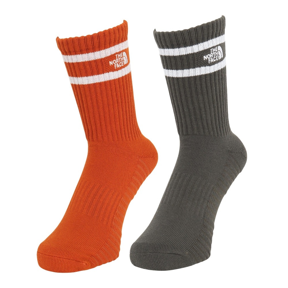 ザ・ノース・フェイス（THE NORTH FACE）（メンズ、レディース）靴下 ミドルソックス フリー ラン 2足組 クルー NN82502 ND 21-29cm