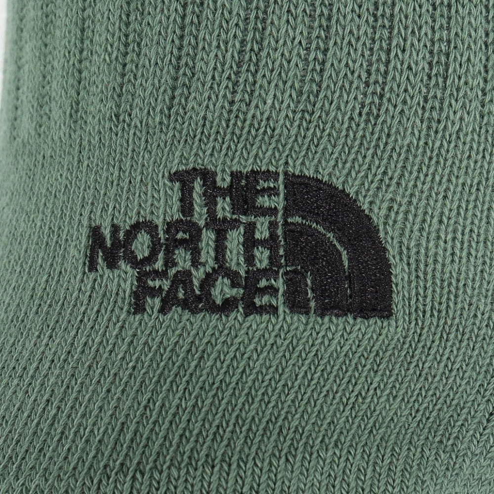 ザ・ノース・フェイス（THE NORTH FACE）（メンズ、レディース）靴下 ショートソックス TNF ロゴ 2足組 ショート NN82311 DD 23-29cm ブラウン×グリーン