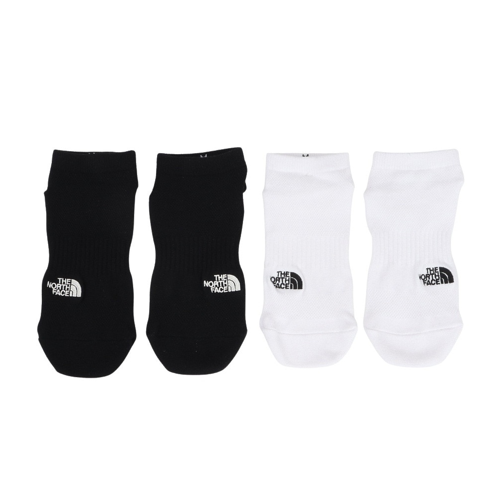 ザ・ノース・フェイス（THE NORTH FACE）（メンズ、レディース）TNF ロゴ ショートソックス クールマックス 2足組 NN82517 KW