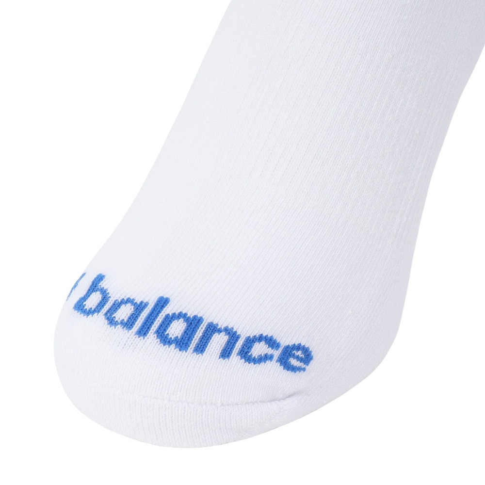 ニューバランス（new balance）（メンズ、レディース）靴下 TIC クルーソックス 2足組 白 LAS51172WT M-LLサイズ スト系 私服 新調 衣替え 運動 ロゴ シンプル