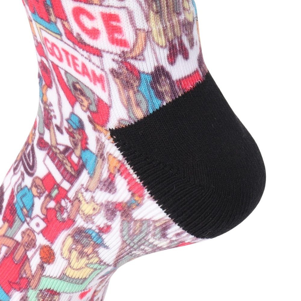 ニューバランス（new balance）（メンズ）靴下 デジタルプリント クルーソックス M-LLサイズ LAS51191WT スト系 私服 新調 衣替え 運動 ロゴ シンプル