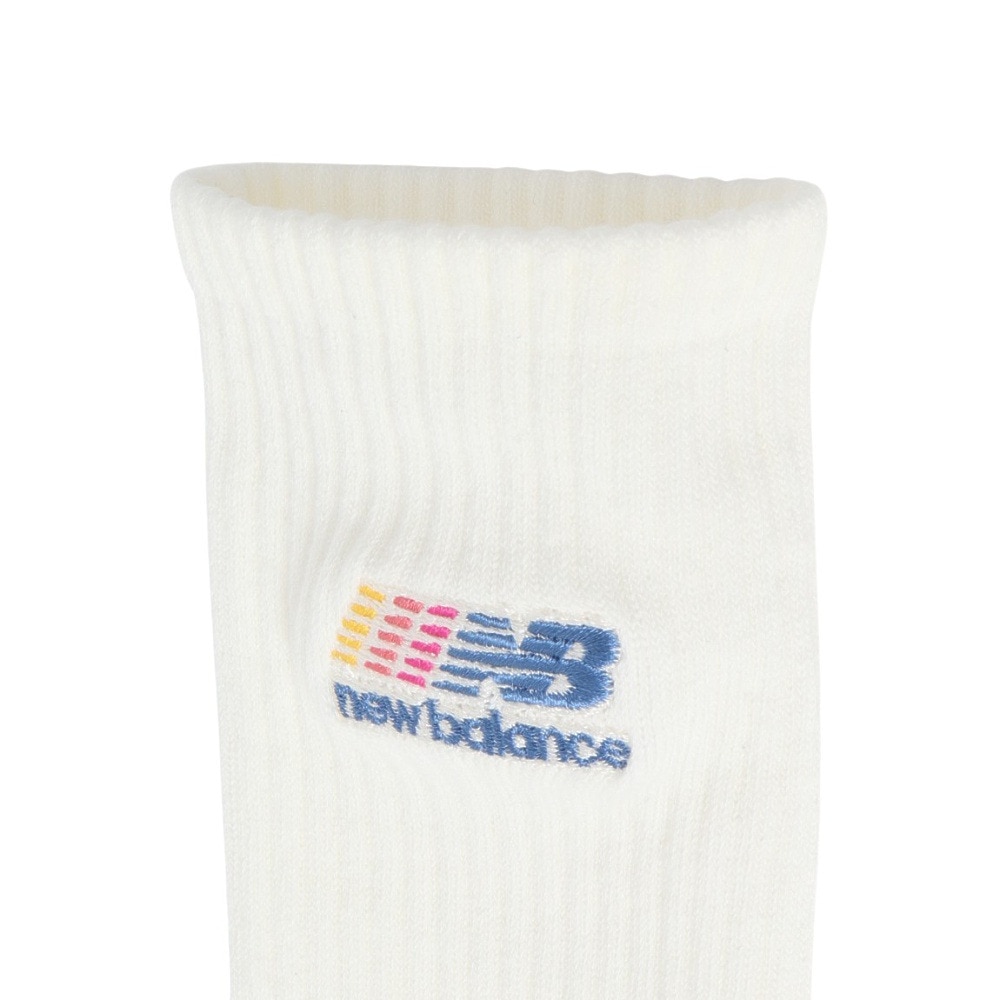 ニューバランス（new balance）（メンズ、レディース）靴下 マルチカラーロゴ クルーソックス 2足組 M-LLサイズ LAS51222AS1 スト系 私服 新調 衣替え 運動