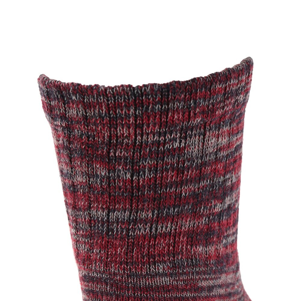 ノーブランド（NO BRAND）（メンズ）ヒートクロス 3足組 パイルソックス 25.0～28.0cm 894NN2OK0408 RED