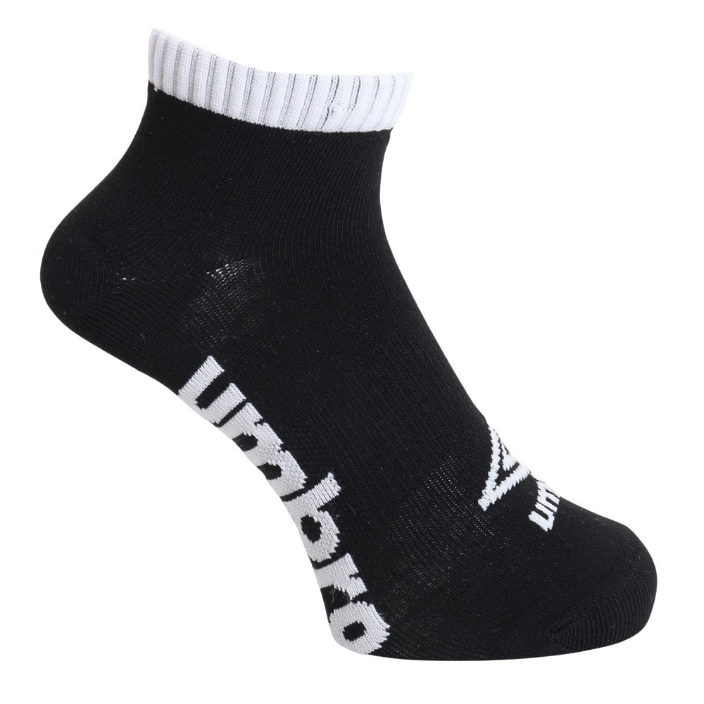 アンブロ（UMBRO）（メンズ）3足組アンクルソックス XEB UUAVJB06 BK