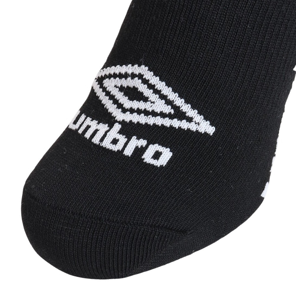 アンブロ（UMBRO）（メンズ）3足組アンクルソックス XEB UUAVJB06 BK