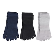 (メンズ)消臭 5本指アンクルソックス 3足組 25~28cm GRYNVYBLK 894NN3OK0074