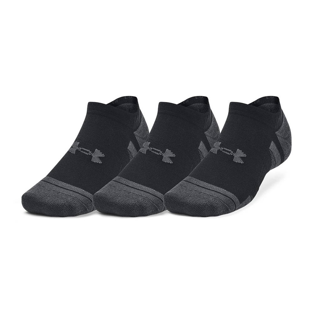 アンダーアーマー（UNDER ARMOUR）（メンズ）パフォーマンステック ノーショー ソックス 3足組 1379503 001 黒 防臭