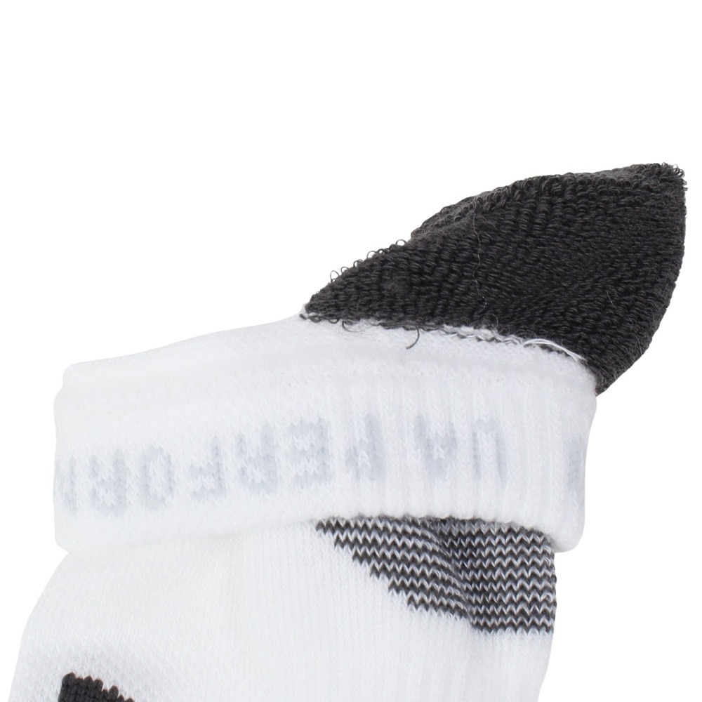 アンダーアーマー（UNDER ARMOUR）（メンズ）パフォーマンステック ノーショー ソックス 3足組 1379503 100 白 防臭