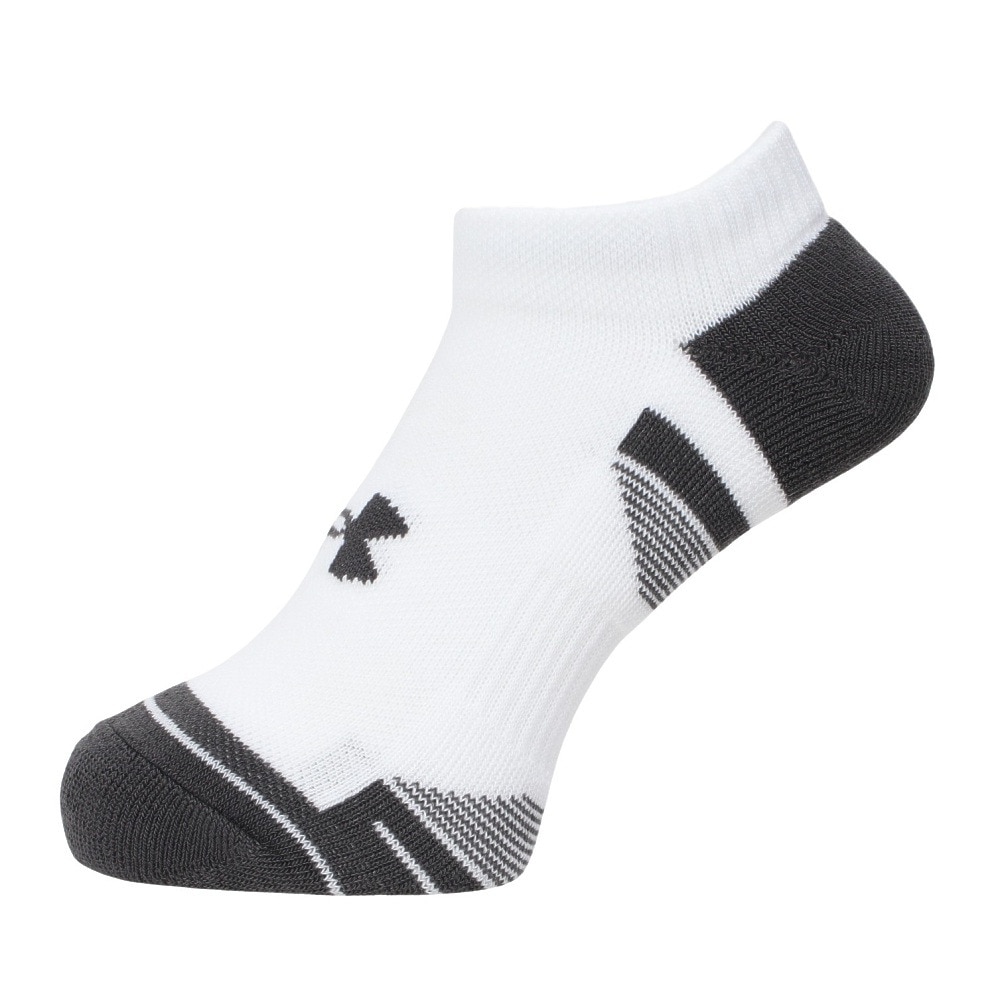 アンダーアーマー（UNDER ARMOUR）（メンズ）パフォーマンステック ノーショー ソックス 3足組 1379503 100 白 防臭