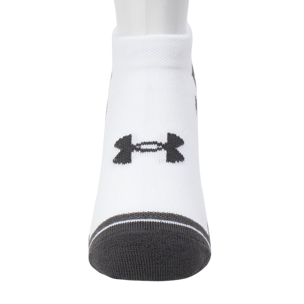 アンダーアーマー（UNDER ARMOUR）（メンズ）パフォーマンステック ノーショー ソックス 3足組 1379503 100 白 防臭
