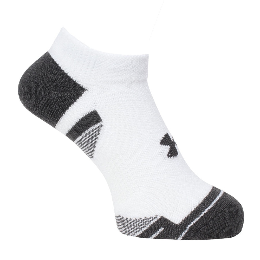 アンダーアーマー（UNDER ARMOUR）（メンズ）パフォーマンステック ノーショー ソックス 3足組 1379503 100 白 防臭