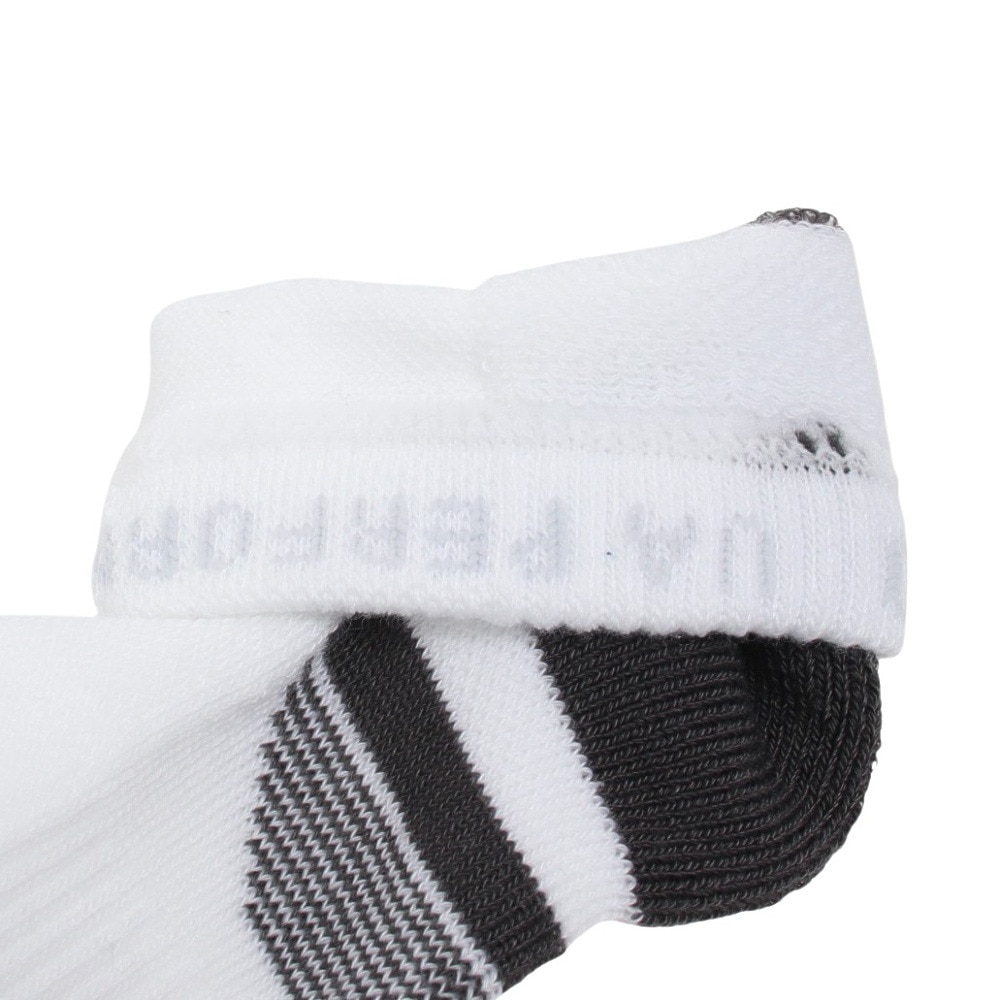 アンダーアーマー（UNDER ARMOUR）（メンズ）パフォーマンステック ローカット ソックス 3足組 1379504 100 白 防臭