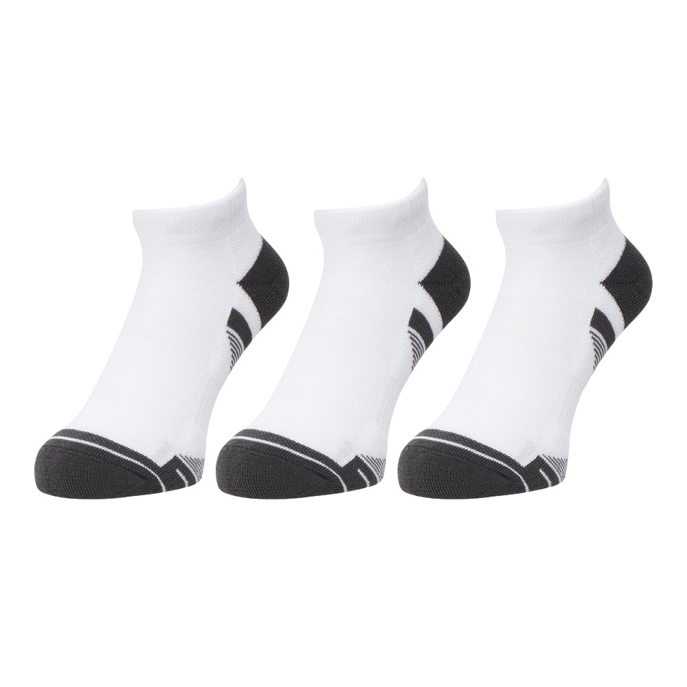 アンダーアーマー（UNDER ARMOUR）（メンズ）パフォーマンステック ローカット ソックス 3足組 1379504 100 白 防臭