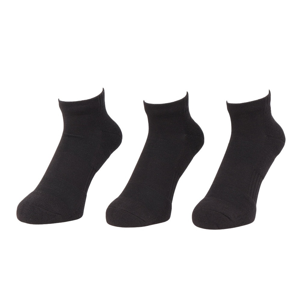 アンダーアーマー（UNDER ARMOUR）（メンズ、レディース）トレーニング コットン ローカット ソックス 3足組 1386312 001