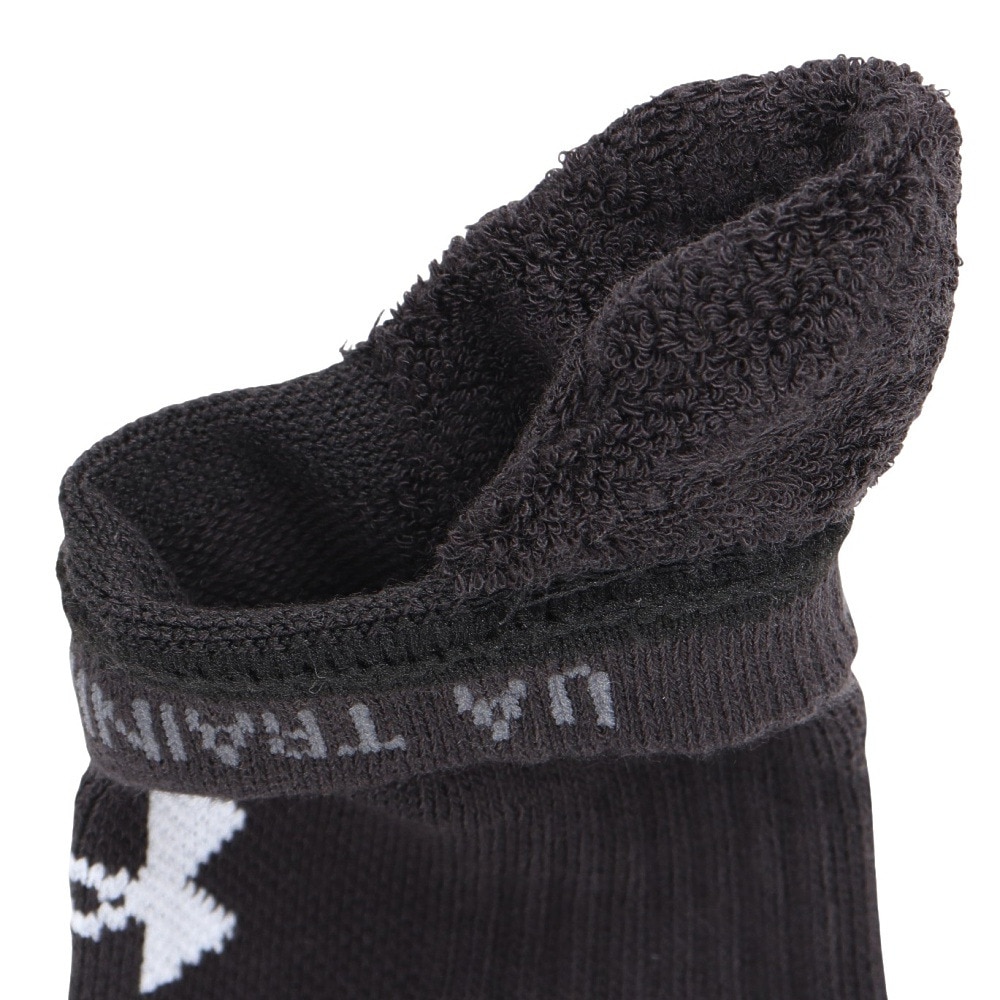 アンダーアーマー（UNDER ARMOUR）（メンズ、レディース）レーニング コットン ノーショー ソックス 3足組 1386313 001