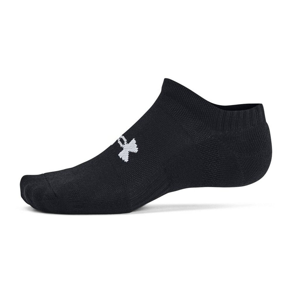 アンダーアーマー（UNDER ARMOUR）（メンズ、レディース）レーニング コットン ノーショー ソックス 3足組 1386313 001