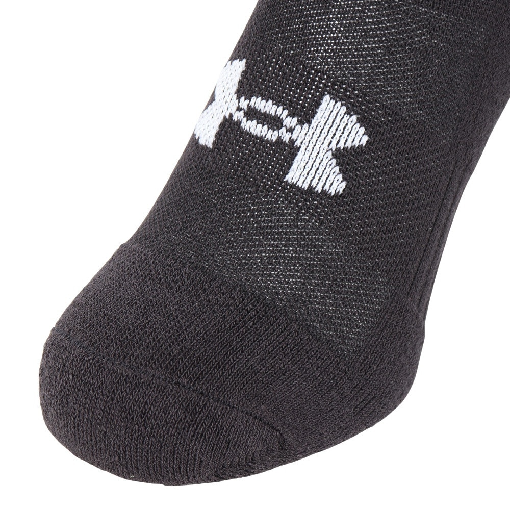 アンダーアーマー（UNDER ARMOUR）（メンズ、レディース）レーニング コットン ノーショー ソックス 3足組 1386313 001