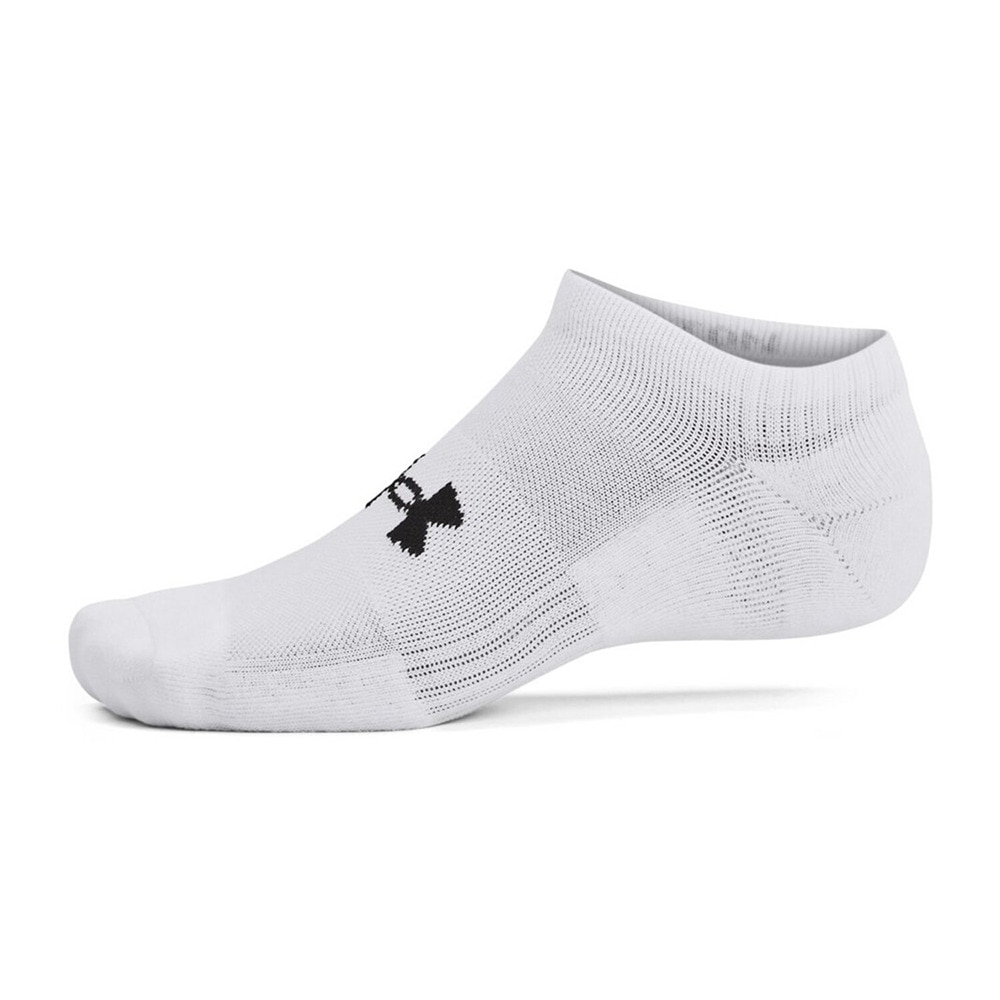 アンダーアーマー（UNDER ARMOUR）（メンズ、レディース）レーニング コットン ノーショー ソックス 3足組 1386313 100