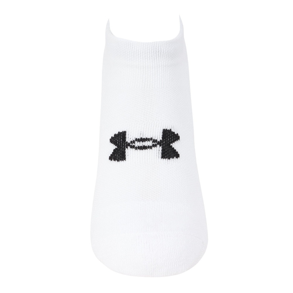 アンダーアーマー（UNDER ARMOUR）（メンズ、レディース）レーニング コットン ノーショー ソックス 3足組 1386313 100