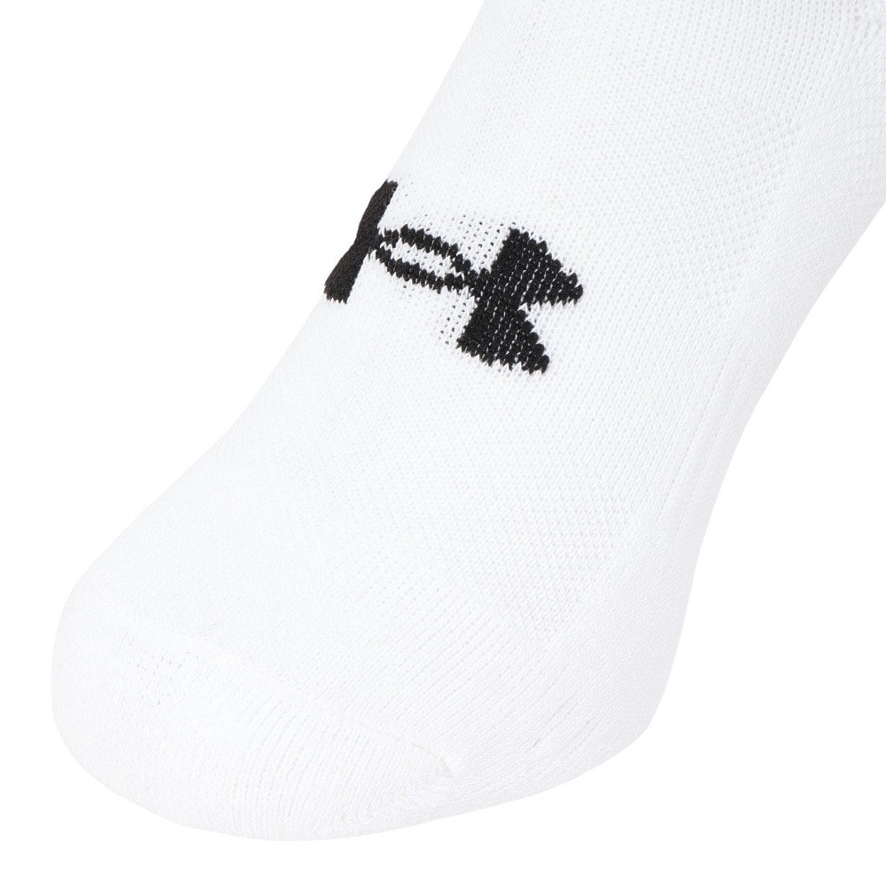 アンダーアーマー（UNDER ARMOUR）（メンズ、レディース）レーニング コットン ノーショー ソックス 3足組 1386313 100