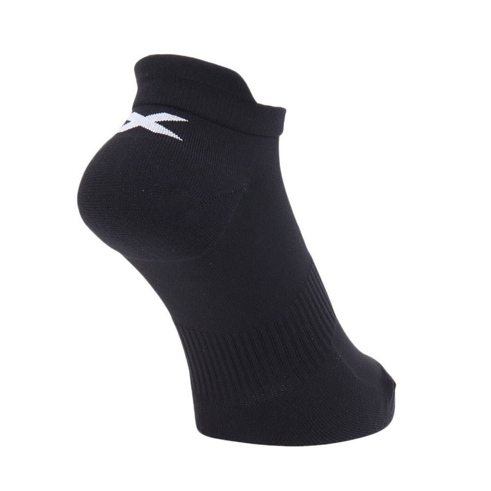 ツー・タイムズ・ユー（2XU）（メンズ、レディース）アンクル丈 ソックス 3足組 UQ6551E-BLK/WHT ブラック
