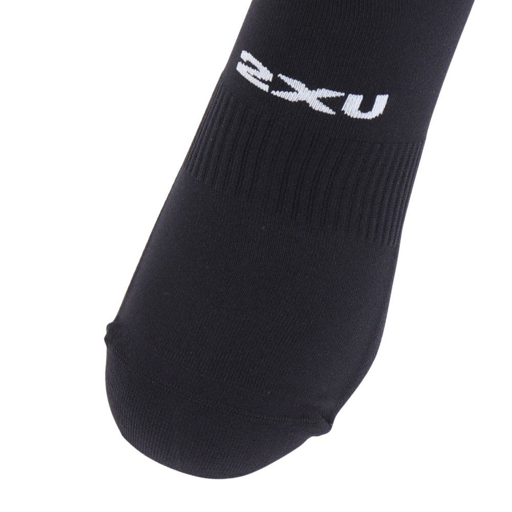 ツー・タイムズ・ユー（2XU）（メンズ、レディース）アンクル丈 ソックス 3足組 UQ6551E-BLK/WHT ブラック