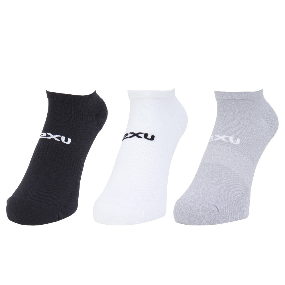 ツー・タイムズ・ユー（2XU）（メンズ、レディース）アンクル丈 ソックス 3足組 UQ6551E-TRE/COL