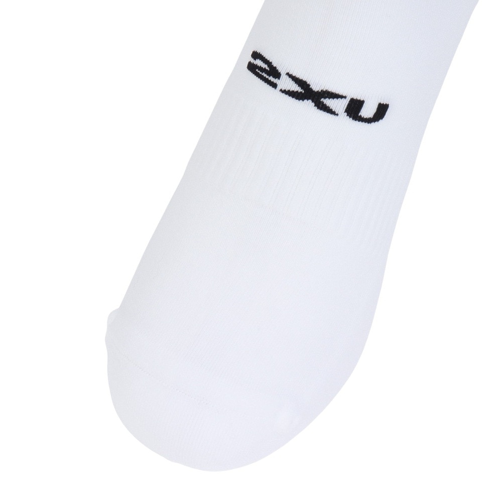 ツー・タイムズ・ユー（2XU）（メンズ、レディース）アンクル丈 ソックス 3足組 UQ6551E-WHT/BLK ホワイト